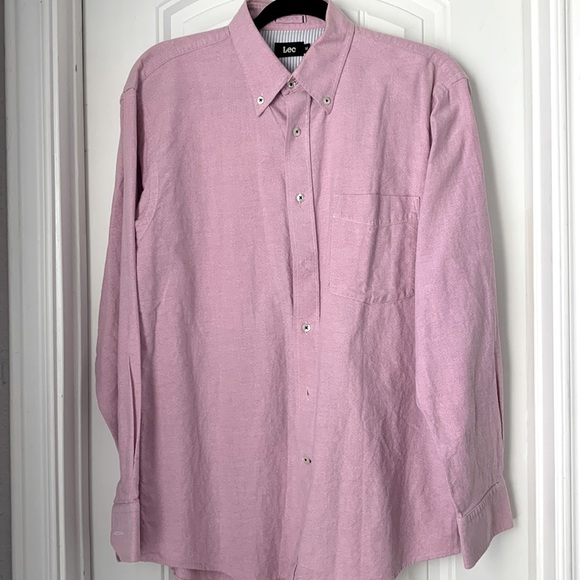 LEC Woven Long Sleeve Button Up Shirt Size M - Picture 6 of 6